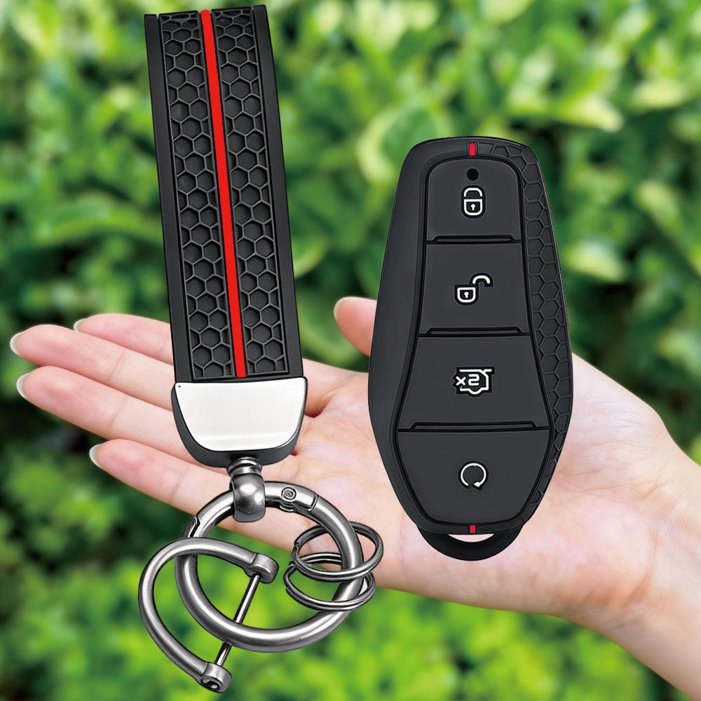 

Keychain Silicone Car Remote Key Case FOB Shell for BYD Atto 3 Han EV Dolphin Song PRO Max Tang DM Yuan Dolphin E2 Qin PLUS