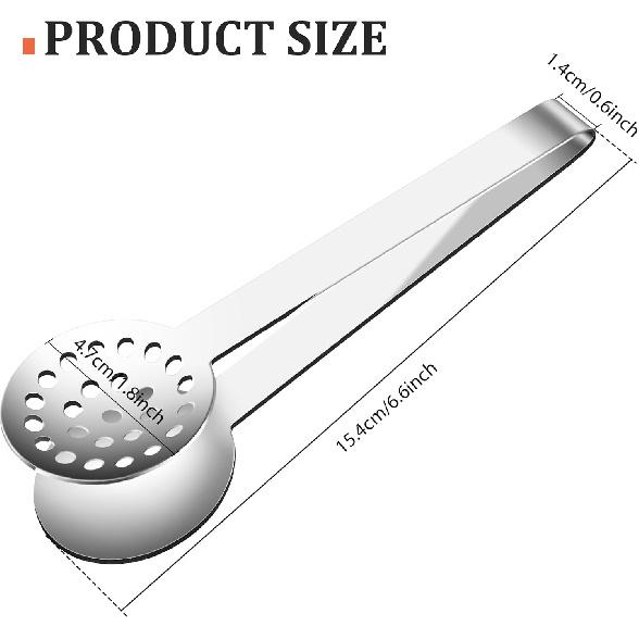 Tea Bag Squeezer, Stainless Steel Tea Bag Squeezer Tongs, Teabag Filter, Dispenser Accessories for Teas Drinkers, Durable Round Strainer Gripper