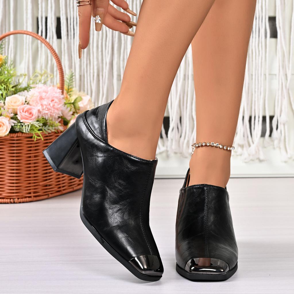 Fashion Women High Heel Loafers Square Toe Sexy Shoes Woman Retro Fad Designer New Brand Luxury Pumps Hot Sale Zapatillas De Mujer