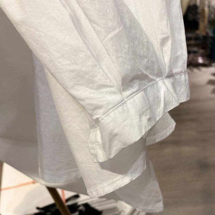 Korean Version Loose Doll Collar Ruffle Edge Shirt Spring and Autumn New Retro Long Sleeved Shirt