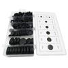 170pcs Black Rubber Grommet Firewall Hole Plug Retaining Ring Set Car Electrical Wire Gasket Kit for Valve Water Pipe Tools Set
