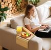 Couch Arm Tray Table, Foldable Sofa Armrest Tray Table For Couch, Flexible And Anti-Slip Couch Arm Cup Holder Tray, Portable Sofa Arm Table Tray F
