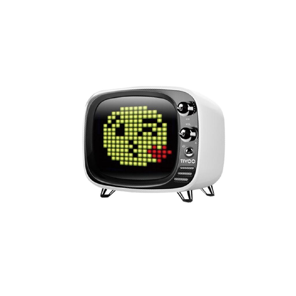 6W Wireless bluetooth Retro TV Speaker Smart Portable Speaker Mini Stereo Alarm Clock Subwoofer Music Player LCD TF Card