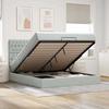 VidaXL Ottoman Bed Frames and Mattress Light Grey 160x200cm Velvet, Bed Frame, Upholstered Bed Frame, Bed Frame 3314402