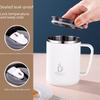 Stainless Steel Double-Layer Coffee Mug with Lid and Handle - Colorful and Portable Travel Mug