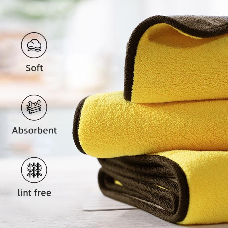 10 Pieces Super Absorbent Microfiber Washing Towels - Ultra-Fine Car Detailing Cloths designed for Drying Washing Polishing Waxing