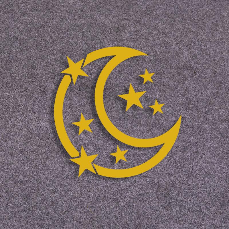Unique Car Stickers Stars And Moon Reflective Vinyl Water Proof Decal For Automobiles Body Windows Self-Adhesive Colorfast