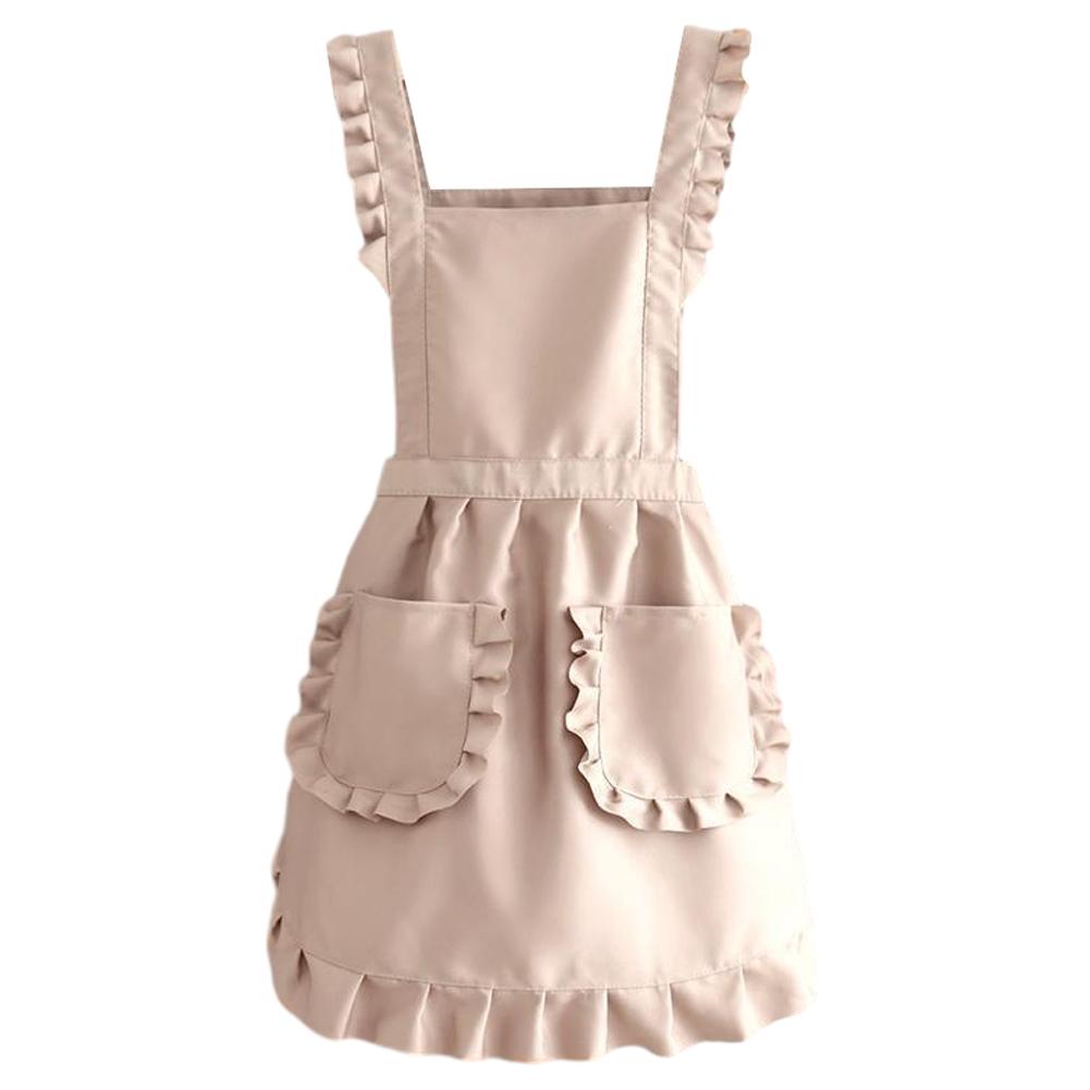 

1 шт. милый фартук в корейском стиле для женщин, маникюрный салон, кухонный кофейный комбинезон, домашняя готовка, уборка, фартук без рукавов для кухни, магазин OneSize