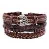 Blaues Auge Lederarmband Mehrschichtig Geflochtenes Seil Armband, Mode Persönlichkeit Hand Schmuck für Frauen Männer