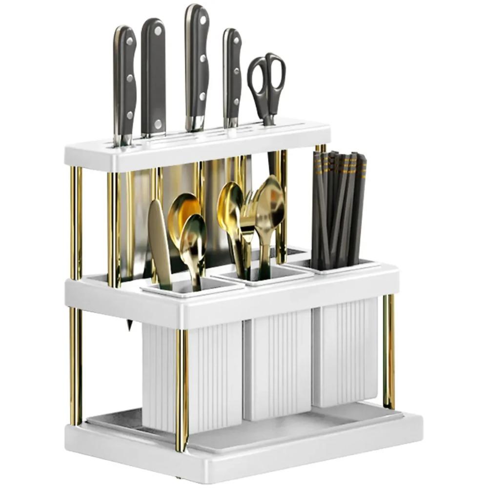 Space Saving Kitchen Cutlery Holder Chopstick Storage Rack  Countertop