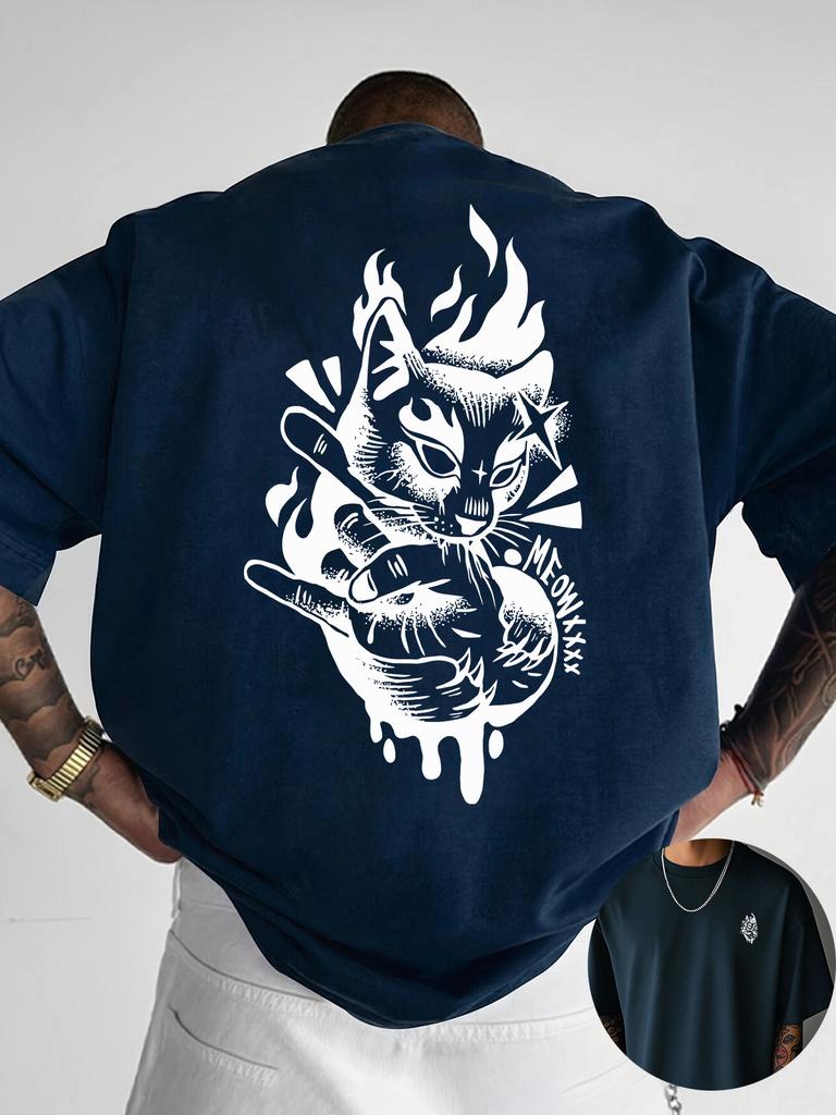 New Summer Unisex Creative Pattern Loose TShirt 100 Pure Cotton Soft Material Suitable For Daily Sport And Casual Wear Trendy
