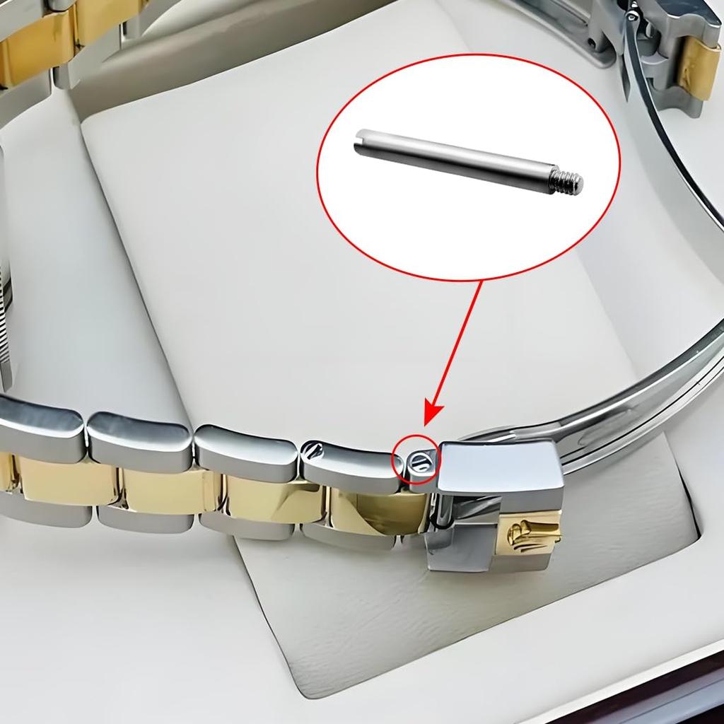 Rolex Watch Band Screw Link Pin Replacement Parts, Submariner GMT Datejust Oyster Watch Band Screw Tube (15.5 X 1.7 X 1.4)