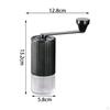 Travel Manual Coffee Grinder Hand Crank Mill for Camping Kitchen Home White