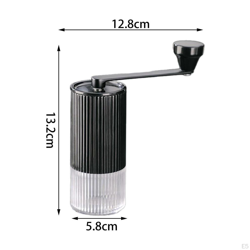 Travel Manual Coffee Grinder Hand Crank Mill for Camping Kitchen Home White