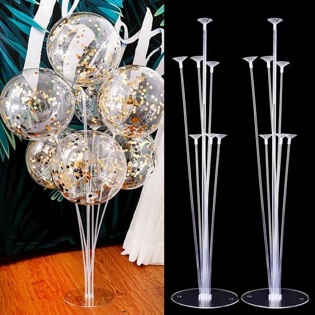 New 1Set 7 Tubes Balloon Stand Balloon Holder Column Confetti Balloons Baby Shower Birthday Party Wedding Xmas Decoration Suppli