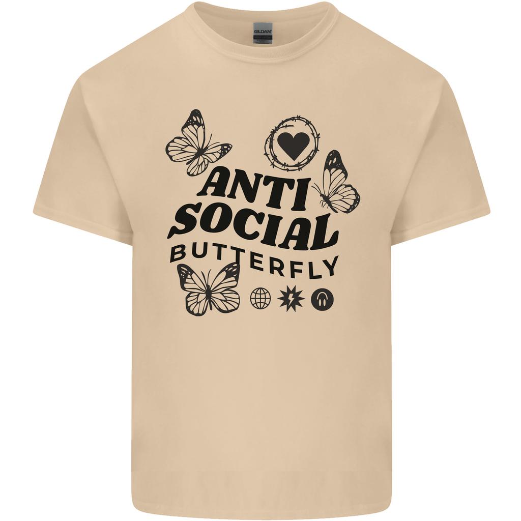 Antisocial Butterfly Unisexs Light Cotton TShirt