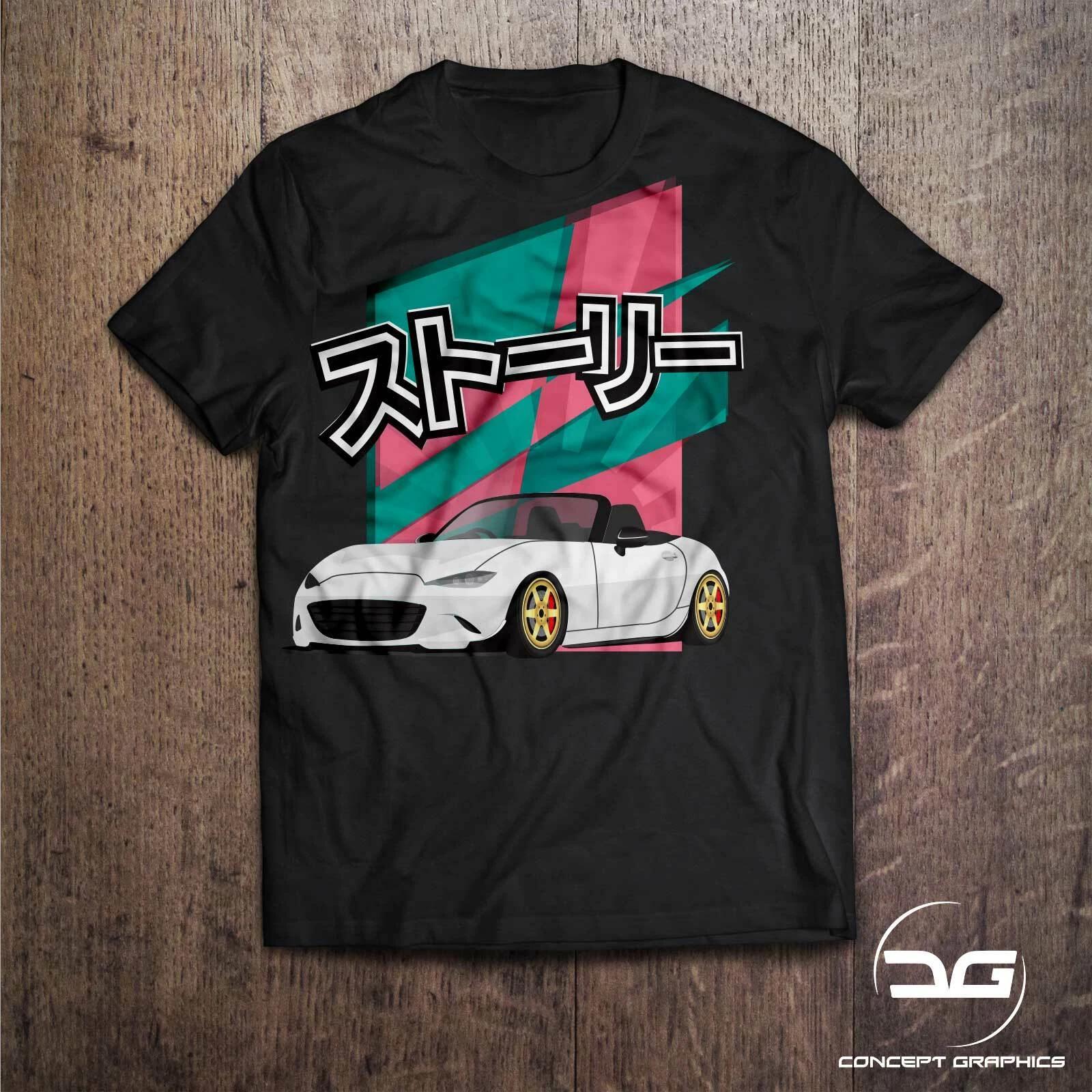 Mazda MX5 ND MK4 JDM Legends Funny Japanese Novelty Drift Race Car Mens T-Shirt XL