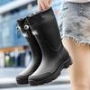 Rain Boots for Men Gum Fishing Non-slip Man Shoes Cheap Middle Tube Water Shoes Outdoor Wear-resistant Garden Outdoor Work Shoes