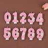 Hello Kitty Pink Skirt Birthday Cake Number Candles – Cute, Creative, Handmade Ornaments for Party Atmosphere