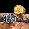 Luxus Freimaurer Herrenringe Edelstahl Schmuck Vintage Punk Rock Coole Sachen Modeaccessoires Für Frauen Geschenk Großhandel