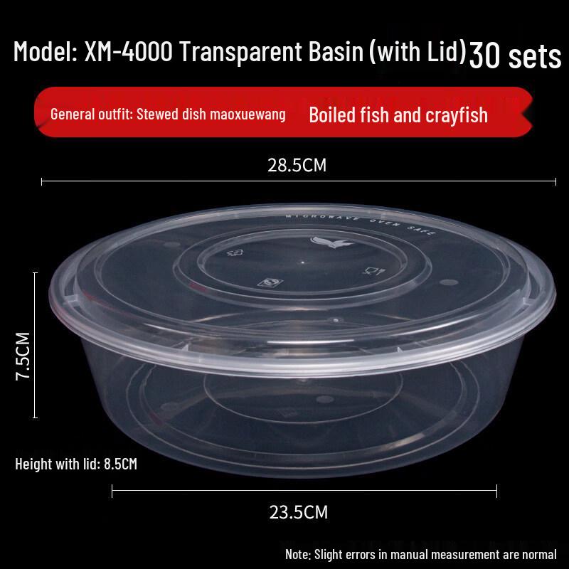 

Одноразовые пластиковые контейнеры для еды на вынос с крышками