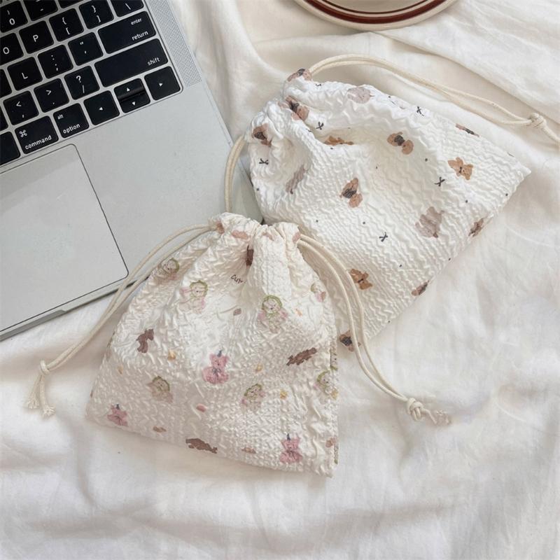 Wiederverwendbarer Polyester-Kordelzugbeutel Aufbewahrung Organisiert Für Beauty-Tools Schmuck Praktische Reise-Accessoires Beutel