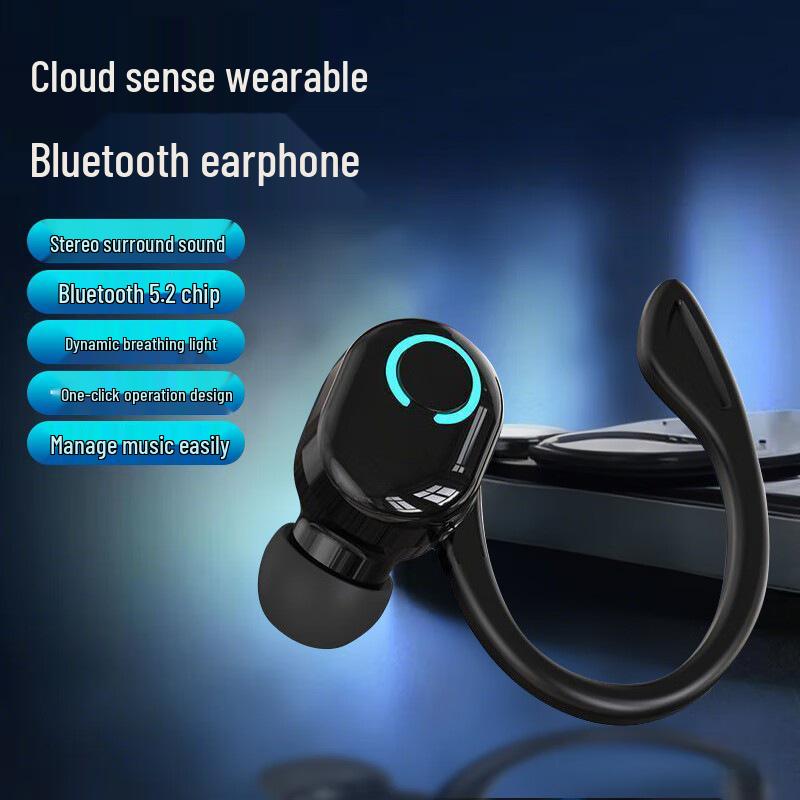 Noise-Canceling Right Ear Bluetooth Earphone with Long Battery Life and High-Quality Sound - W6