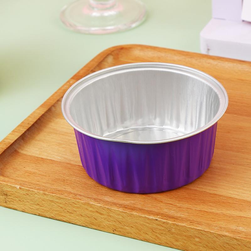 10Pcs Aluminum Cake Cup Round Foil Baking Cup Heat Resistant Cake Cups Mold With Lid Cupcake Birthday Wedding Party Supplies