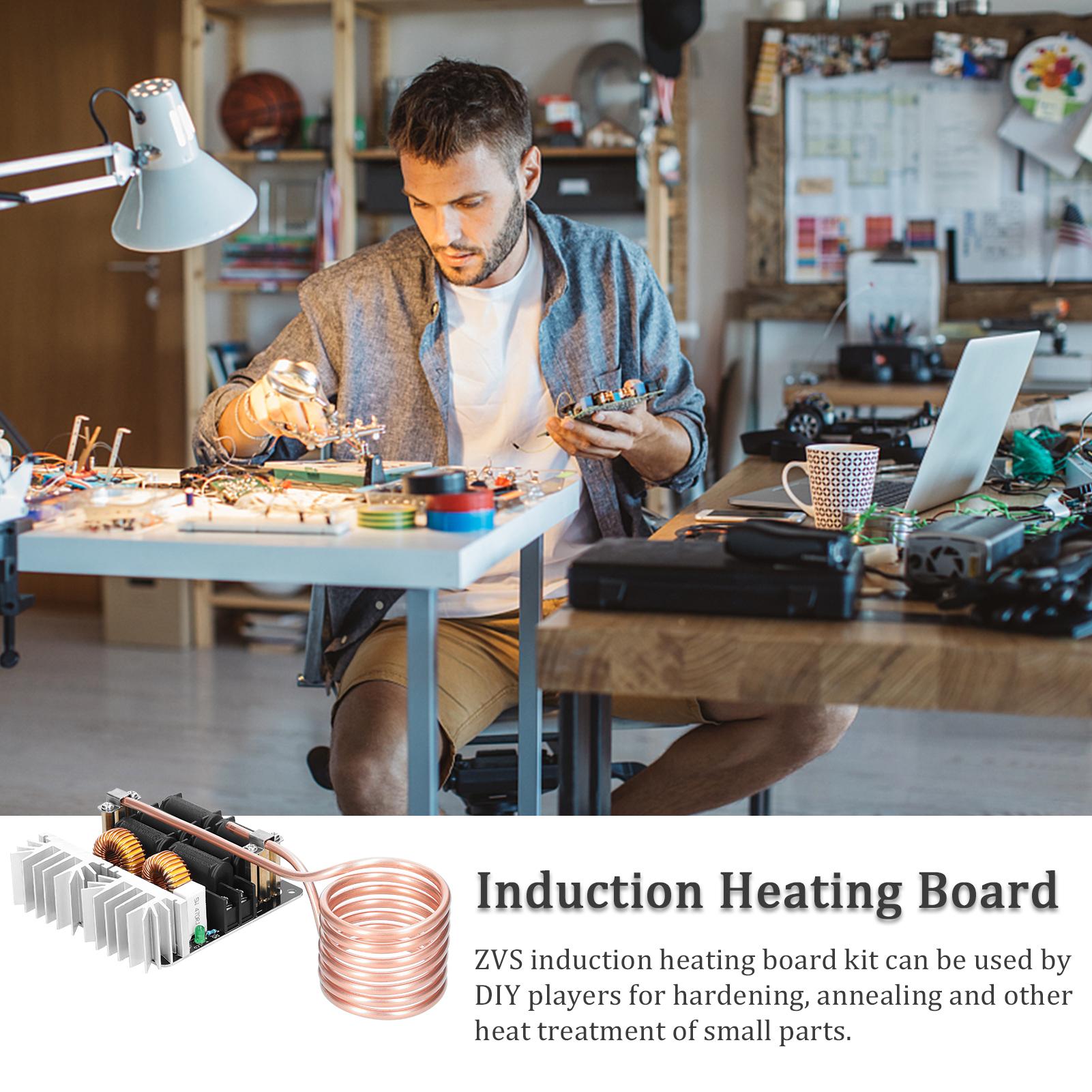 

Модуль індукційного нагрівання 1000 Вт ZVS Низьковольтний нагрівач Котушка нагрівача Драйвер зворотного ходу Нагрівач з мідною трубкою для DIY Маленький різнокольоровий