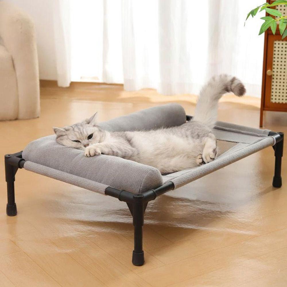 Removable Dog Cooling Bed Breathable Raised Dog Bed Washable Dog Cots Beds  Outdoor Use