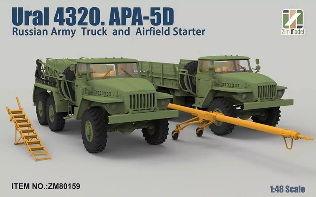 Zimi Model 1/48 Ural 4320 Truck & APA-5D Aviation Power Supply Vehicle Set of 2 Plastic Models ZM80159 (Military Vehicles)