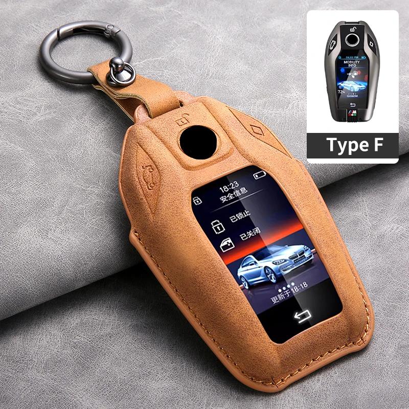 Car Key Cover for Bmw X3 G01 G31 X5 G05 X4 G02 G30 G32 I8 X7 M5X F20 Leather Car Key Case Cover