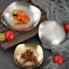 Stainless Steel Korean Pickle Dishes Golden Seasoning Dish Bone Dish   Table Sauce Appetizer
