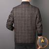 Spring and Autumn Men's Jacket Fashion Trend Plaid Wool Casual Jacket Fleece Thickened Top Jacket