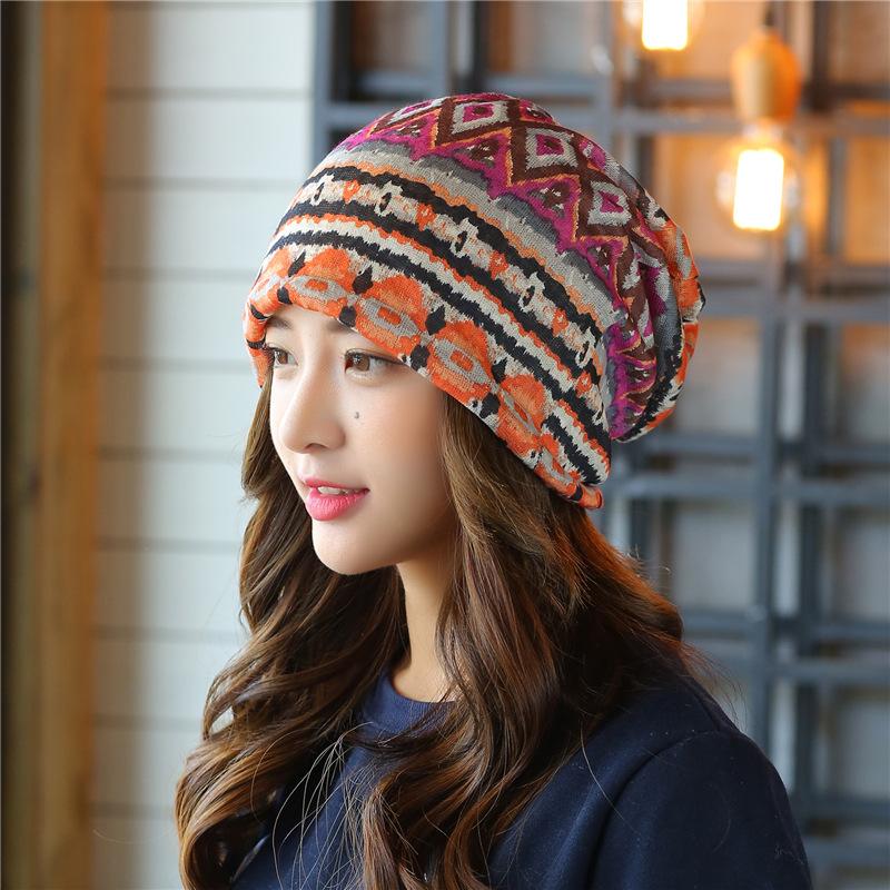 Sombreros de Mujer Primavera y Verano Sección Delgada Gorro Cubrecabeza Transpirable Calvicie Quimioterapia Gorro de Luna Turbante Sombrero para Exterior