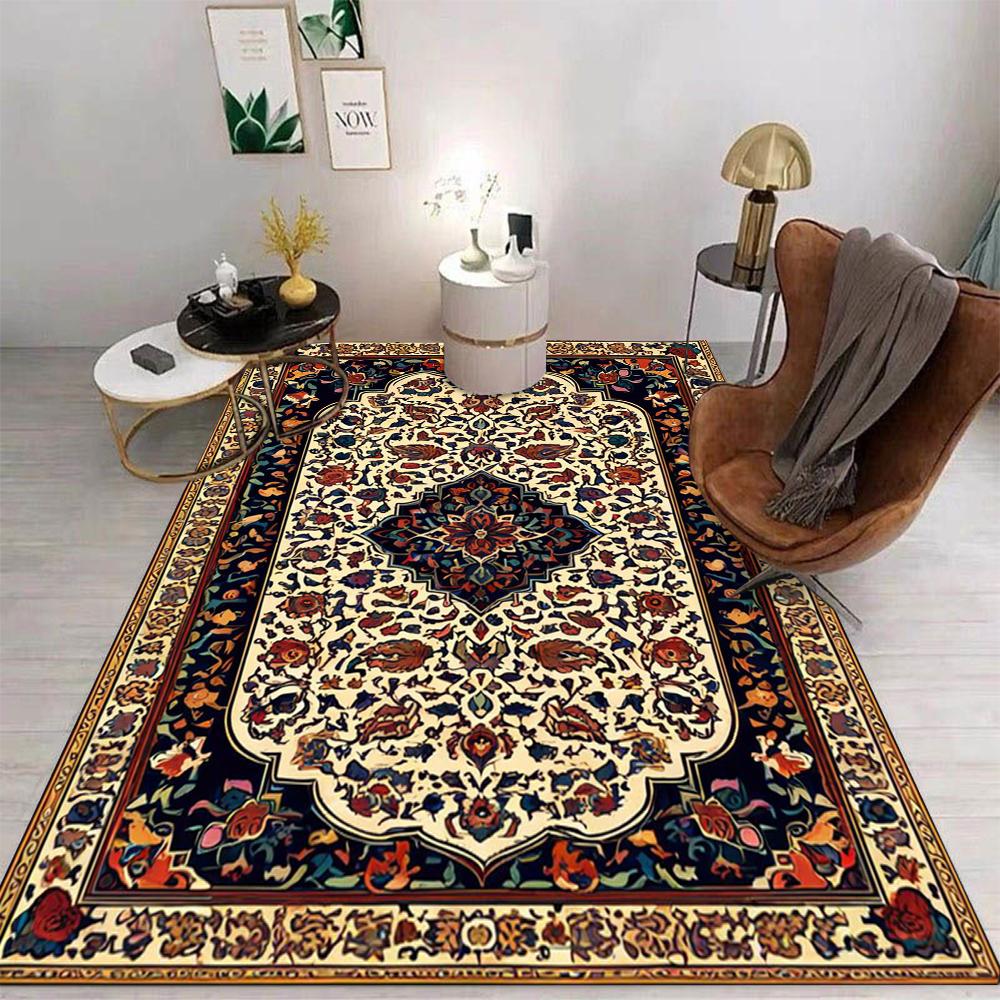 Stilbereichsteppich Hoch Abstrakte Blumenkunst Teppiche für Wohnzimmer Schlafzimmer Rutschfeste Bodenmatte Küche Tapeten