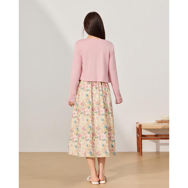 IEF Plus Size Floral Camisole Dress & Cardigan Set