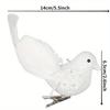 1PC Simulated Foam Feather Bird Christmas Decoration Pink Christmas Tree Pendant 3D Fake Craft Birds Christmas Decoration