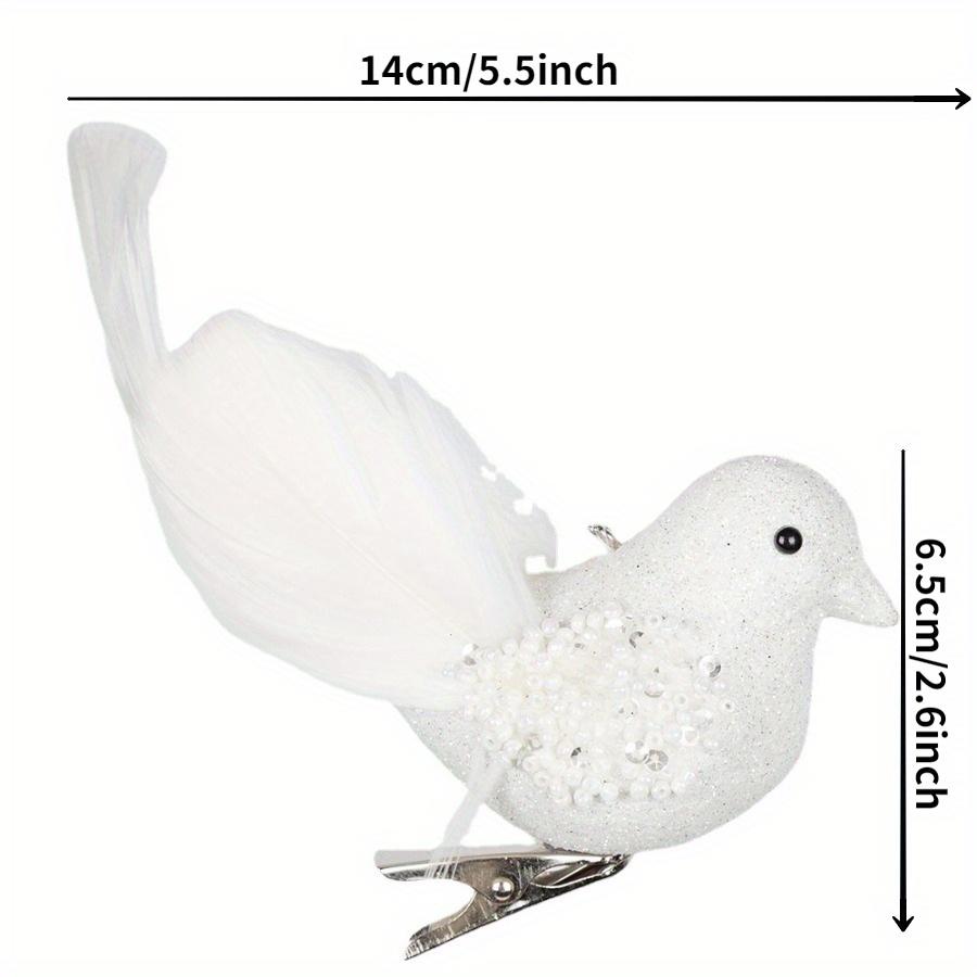 1PC Simulated Foam Feather Bird Christmas Decoration Pink Christmas Tree Pendant 3D Fake Craft Birds Christmas Decoration