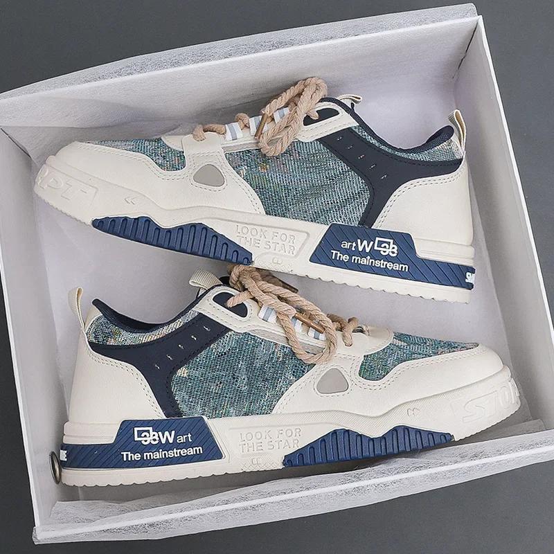 Bunte Wald Farbe Herren Freizeitschuhe Neue Bequeme Strapazierfähige Herren Sneaker 2024 Trend Koreanische Mode Herren Vulkanisierte Schuhe