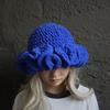 Ladies knitted plush hat cute lace hat ruffle edge hat autumn and winter warm halloween adult hat