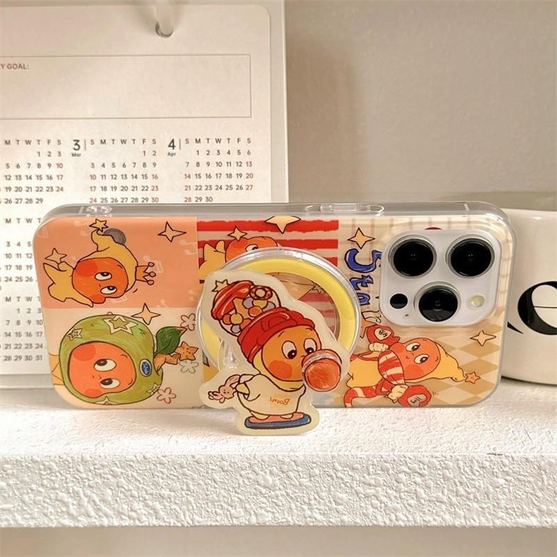 Green Apple Magnetic Candy Star Man's Nose Turning for IPhone16promax Apple 15 Mobile Case 14