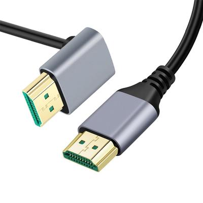 Xiwai 8K HDMI HDTV Hyper Slim Cord with Up Male To for and Home Theaters 2.1 Ultra-Thin Cable, 0.5m, 4K, Flexible, 90-Degree Angle, Type-A Male,