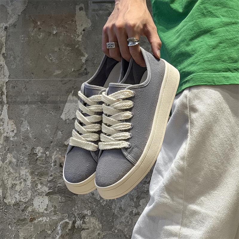 New Men's Canvas Shoes Outdoor Skateboard Shoes for Men Comfor Non-Slip Casual Sneakers Breathable Men Walking Shoes