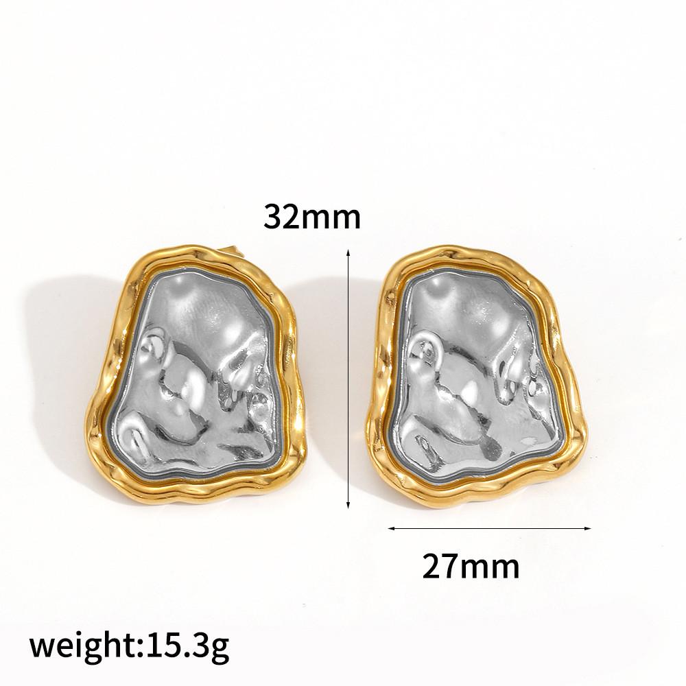 Modern Style Stainless Steel Geometric Earrings For Women Summer
