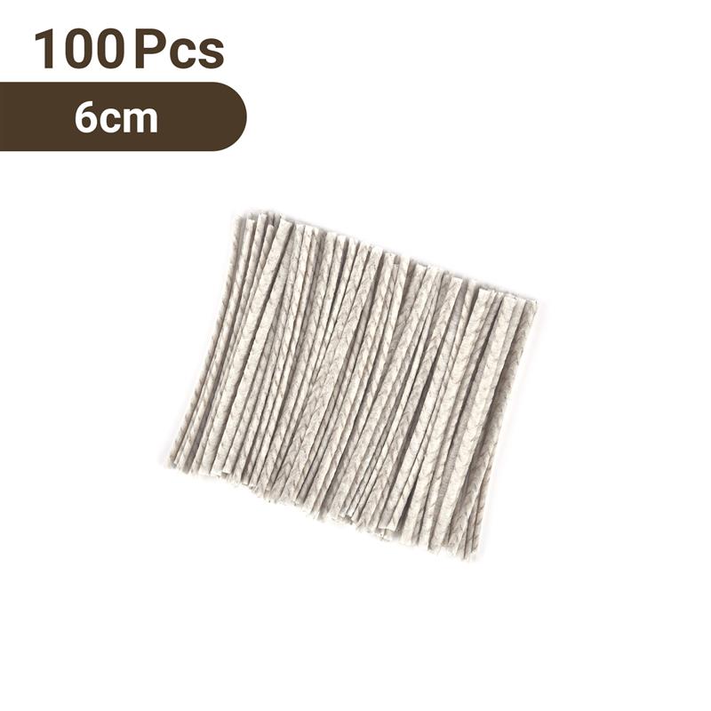 

100 шт. Хлопковая бумага без держателя Хлопковый фитиль для свечи Хлопковый фитиль для соевого воска Бытовой ароматизированный плетеный фитиль для свечи Восковая нить для керосиновой лампы