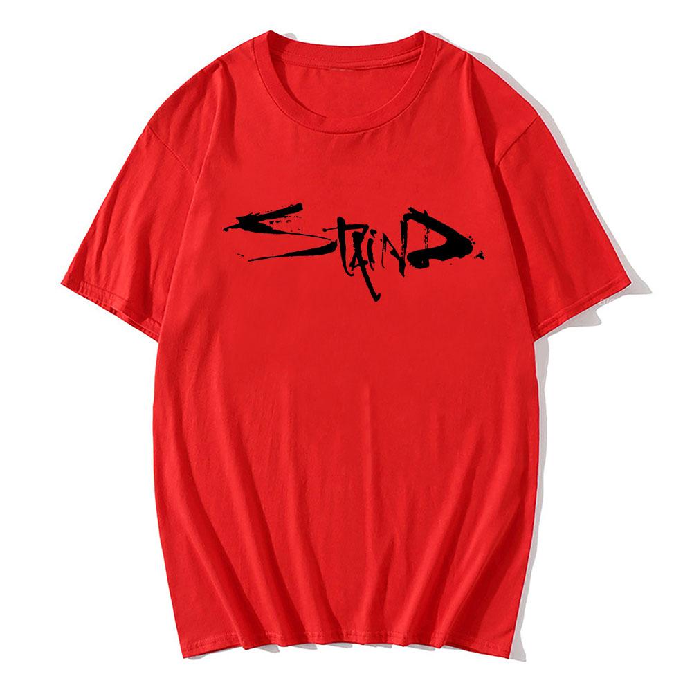 STAIND Logo Graphic Printing Tshirts Short Sleeve Cotton Male T-shirt Unisex Streetwear Heavy Mental Fashion Mens Tees O-neck