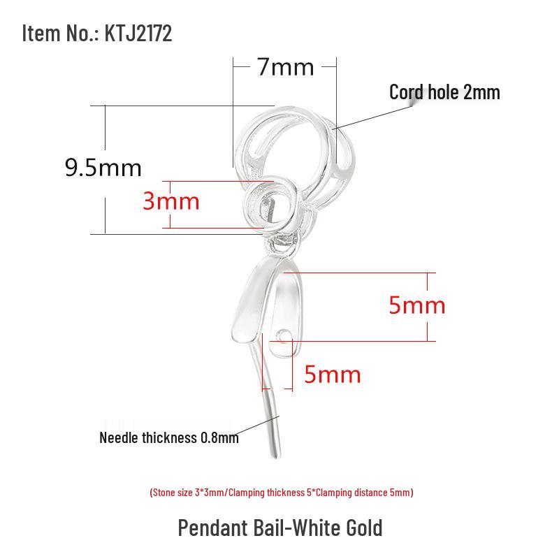 

Gold-Plated Silver Melon Seed Buckle for DIY Inlaid Pendants Necklace Jewelry Material 925 Silver