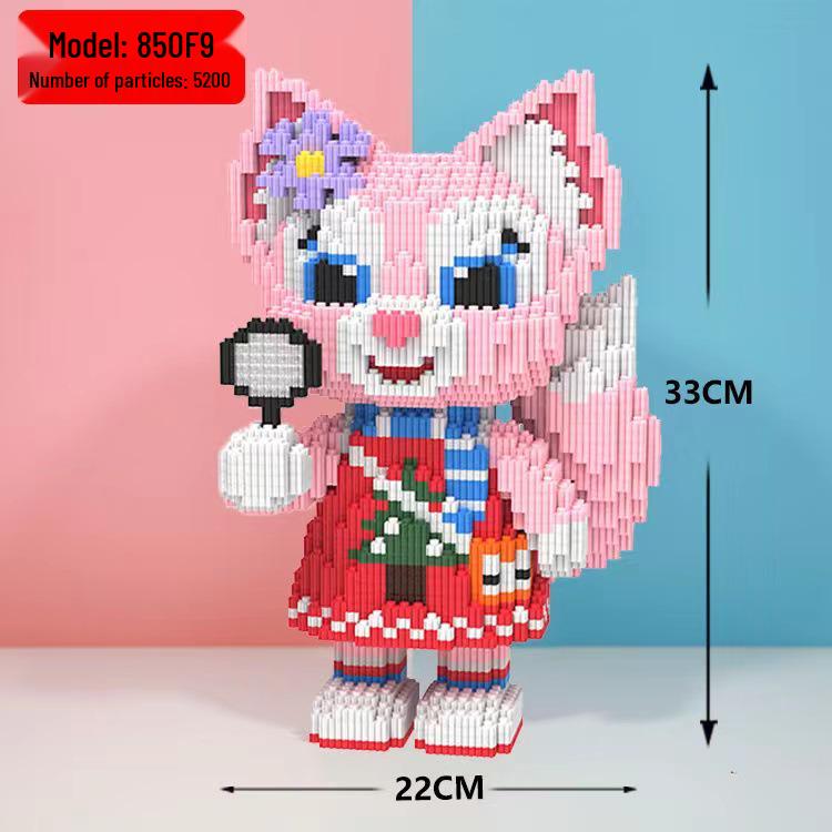 Girls' Compatible Lego: Violent Bear Building Block Series - Educational Micro-Block Interlocking Toys & Gifts