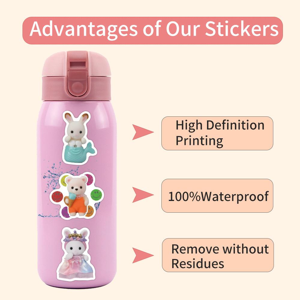 60 New Calico Criteria Doodle Stickers Decorative Notebook Suitcase Cartoon Stickers